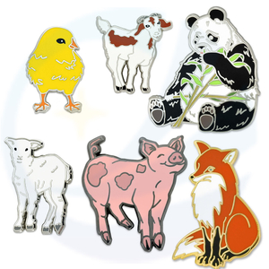 Custom Cute Cartoon Animal Lovely Zinc Alloy Hard Soft Enamel Cloisonne Metal Lapel Pin Manufacturer Lapel Pins Badge