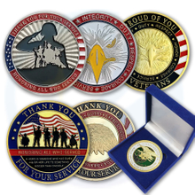 New Arrive Custom Souvenir Coin Thank You for Your Service Veterans Creed Thank You for Your Service Challenge Coin