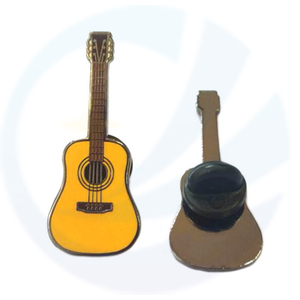 Manufacturer Custom Personalized Soft Enamel Music Acoustic Electric Guitar Lapel Pin