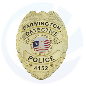 Farmington Detective Police Badge Replica Movie Props With No.4152