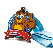 Cheap Custom 3D Silicone Rubber Plastic Soft PVC Football Medal For Kids