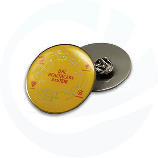 Custom DHL Company Metal epoxy Souvenir Badges