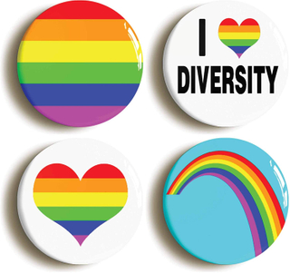 custom made cheap rainbow gay pride LGBT tin PIN button badge Tin Button