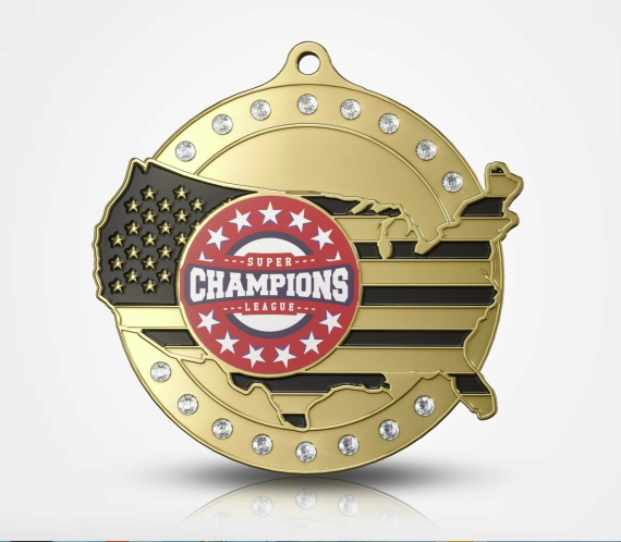 rhinestone medal