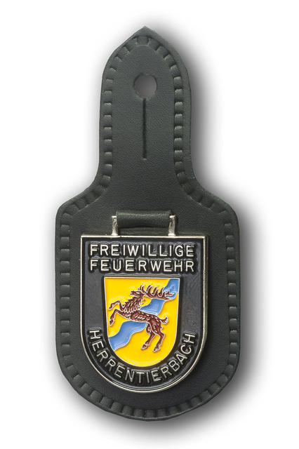 Army Badge with Leather Fob