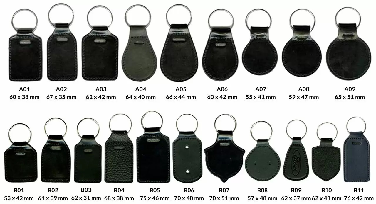 Open Design Leather Key Chain