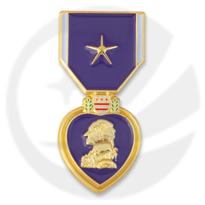 PURPLE HEART WITH GOLD STAR PIN