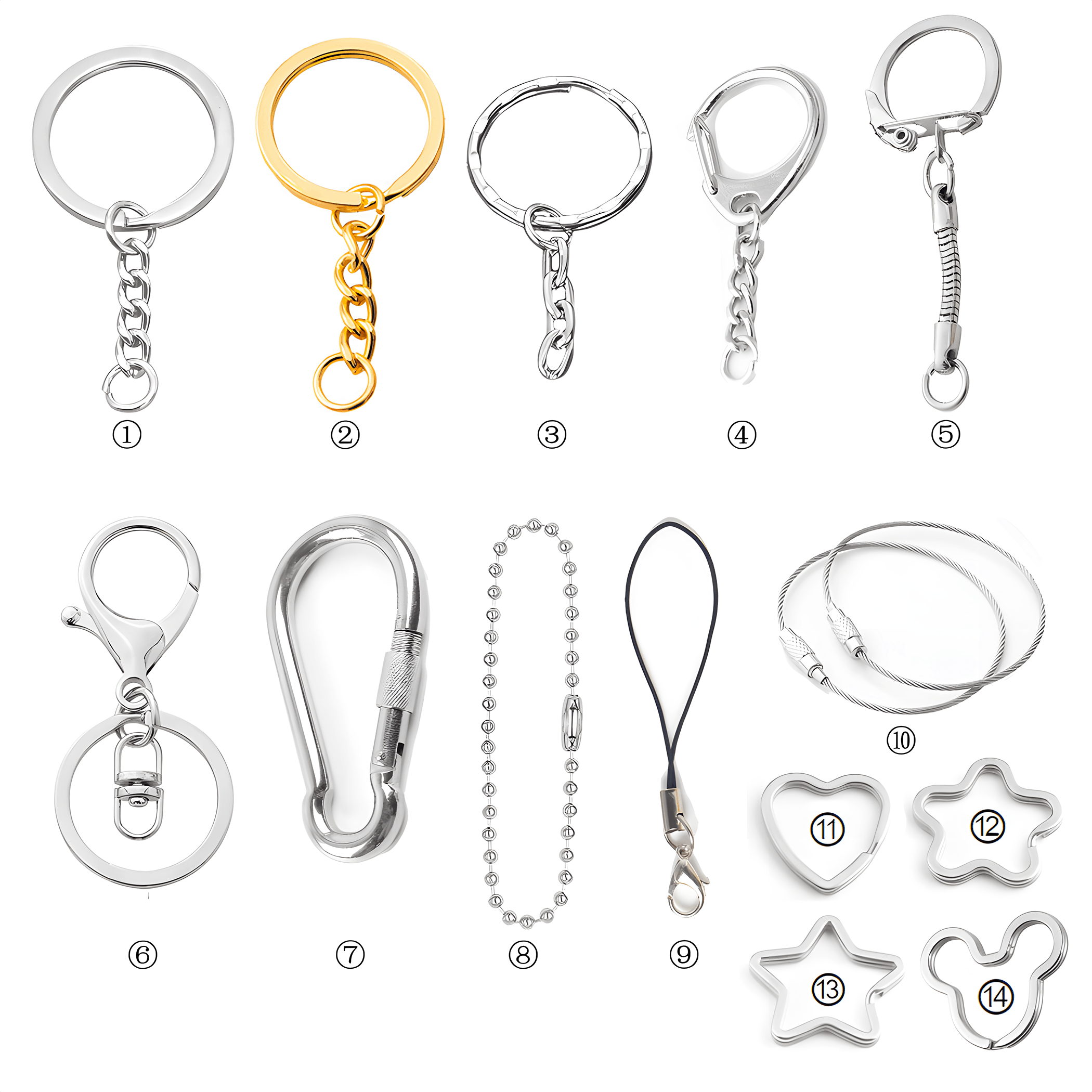 keychain accessories selection