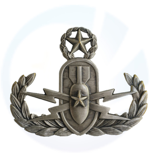 kuwait large silver Military Police car Badge