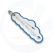 Reflective woven bowling Embroidered keychain