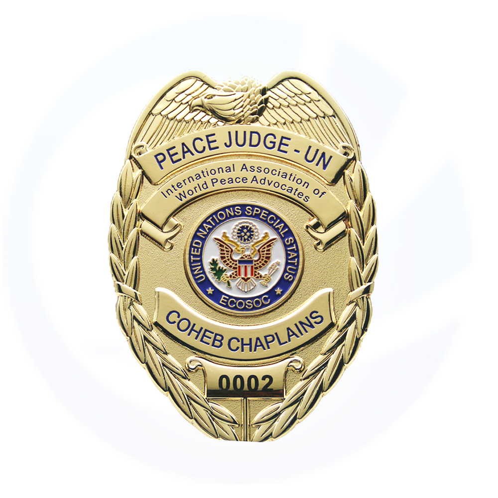 Peace Judge Un Lapel Pin Police Work Badge